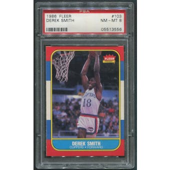 1986/87 Fleer Basketball #103 Derek Smith PSA 8 (NM-MT)