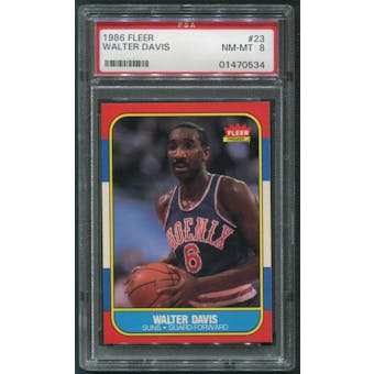 1986/87 Fleer Basketball #23 Walter Davis PSA 8 (NM-MT)