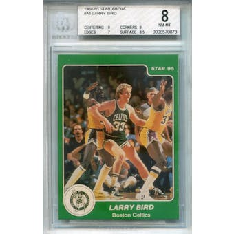 1984/85 Star Arena #A1 Larry Bird BGS 8 *0873 (Reed Buy)