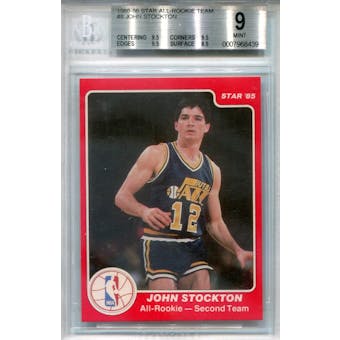 1985/86 Star All-Rookie Team #8 John Stockton BGS 9 *8439 (Reed Buy)