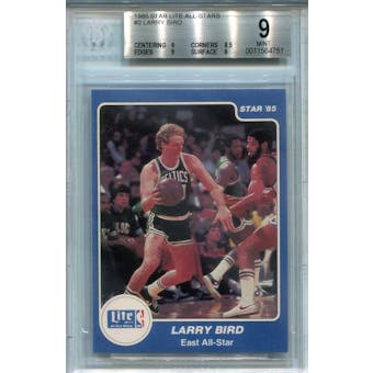 1985 Star Lite All-Stars #2 Larry Bird BGS 9 *4751 (Reed Buy)