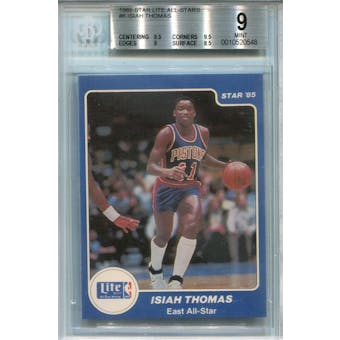 1985 Star Lite All-Stars #6 Isiah Thomas BGS 9 *0548 (Reed Buy)