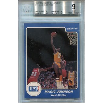 1985 Star Lite All-Stars #11 Magic Johnson BGS 9 *4721 (Reed Buy)