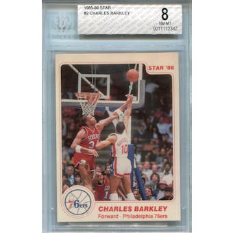 1985/86 Star #2 Charles Barkley BGS 8 *2342 (Reed Buy)