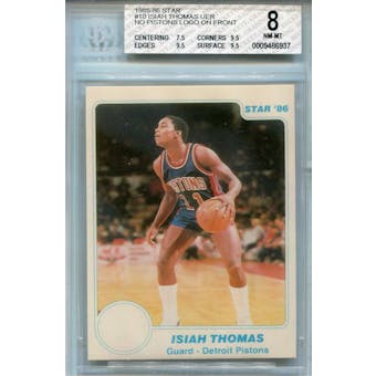 1985/86 Star #10 Isiah Thomas BGS 8 *6937 (Reed Buy)