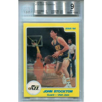 1985/86 Star #144 John Stockton BGS 9 *5933 (Reed Buy)