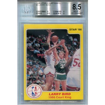 1986 Star Court Kings #4 Larry Bird BGS 8.5 *4407 (Reed Buy)