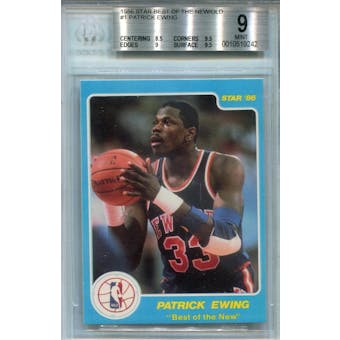 1986 Star Best of the New #1 Patrick Ewing BGS 9 *9242 (Reed Buy)