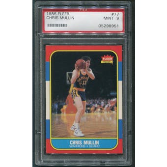 1986/87 Fleer Basketball #77 Chris Mullin Rookie PSA 9 (MINT)