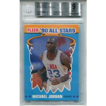 1990/91 Fleer All-Stars #5 Michael Jordan BGS 9 *2397 (Reed Buy)