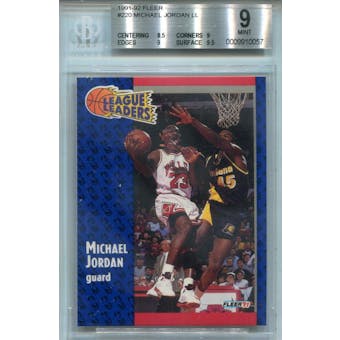 1991/92 Fleer #220 Michael Jordan LL BGS 9 *0057 (Reed Buy)