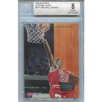 1993/94 Hoops Supreme Court #SC11 Michael Jordan BGS 8 *6631 (Reed Buy)
