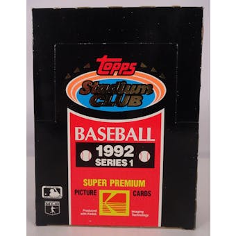 1992 Topps Stadium Club Series 1 Baseball Hobby Box (Reed Buy)