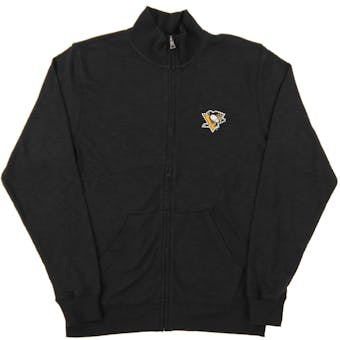Pittsburgh Penguins Level Wear Topsail Black Full Zip Lightweight Fleece (Adult XX-Large)