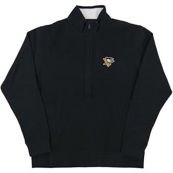 Pittsburgh Penguins Level Wear West Haven Black 1/4 Zip Fleece (Adult Large)