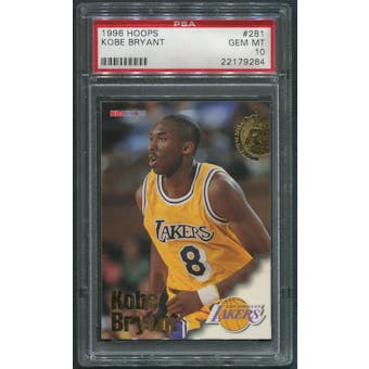 1996/97 Hoops Basketball #281 Kobe Bryant Rookie PSA 10 (GEM MT)