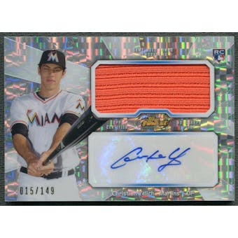 2013 Finest #CY Christian Yelich Rookie X-Fractor Jersey Auto #015/149