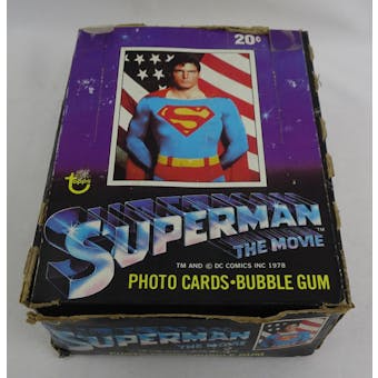 Superman: The Movie Series 1 Wax Box (1978 Topps) (Mint Packs) (Reed Buy)
