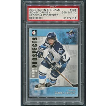 2004/05 In The Game Heroes & Prospects Hockey #104 Sidney Crosby Rookie PSA 10 (GEM MT)
