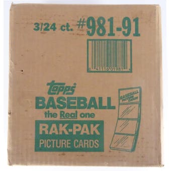 1991 Topps Baseball 3 Box Rack Case (Reed Buy)