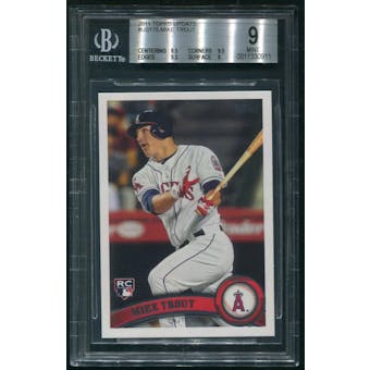 2011 Topps Update Baseball #US175 Mike Trout Rookie BGS 9 (MINT)