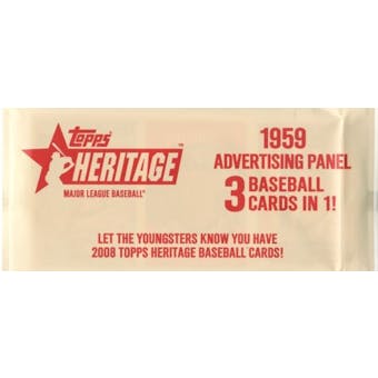 2008 Topps Heritage Baseball Hobby Box Topper