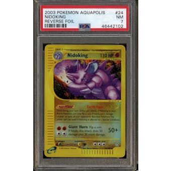 Pokemon Aquapolis Reverse Foil Nidoking 24/147 PSA 7