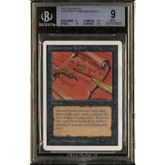 Magic the Gathering Unlimited Contract from Below BGS 9 (9, 9.5, 10, 8.5)