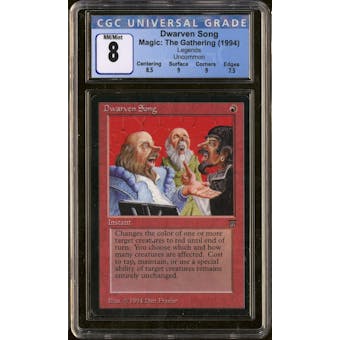 Magic the Gathering Legends Dwarven Song CGC 8