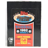 1992 Topps Stadium Club Series 3 Baseball Wax Box (Reed Buy)
