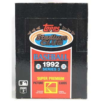 1992 Topps Stadium Club Series 3 Baseball Wax Box (Reed Buy)