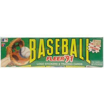 1991 Fleer Baseball Factory Set (Colorful Box) (Reed Buy)