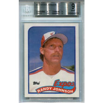 1989 Topps #647 Randy Johnson RC BGS 9 *3223 (Reed Buy)