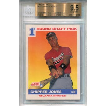 1991 Score #671 Chipper Jones RC BGS 9.5 *4834 (Reed Buy)