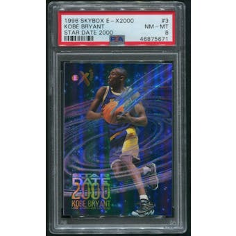 1996/97 Skybox E-X2000 Basketball #3 Kobe Bryant Rookie PSA 8 (NM-MT)