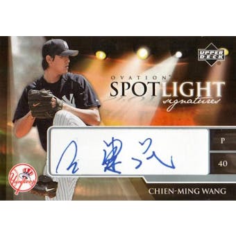 2006 Upper Deck Ovation Spotlight Signatures #CW Chien-Ming Wang