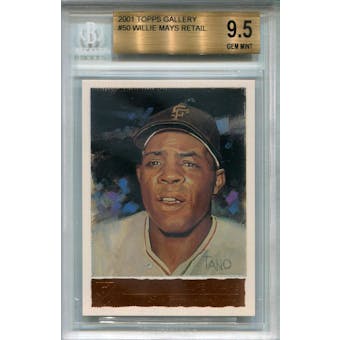 2001 Topps Gallery #50 Willie Mays Retail BGS 9.5 *6091 (Reed Buy)