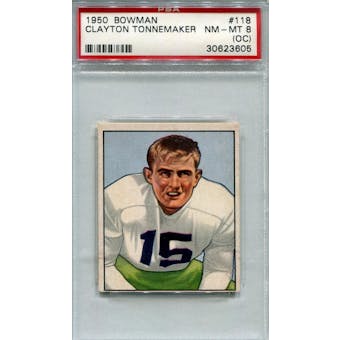 1950 Bowman #118 Clayton Tonnemaker PSA 8OC *3605 (Reed Buy)