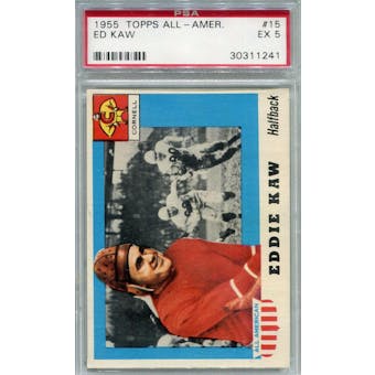1955 Topps All-American #15 Ed Kaw PSA 5 *1241 (Reed Buy)