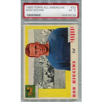 1955 Topps All-American #33 Bob Higgins PSA 5 *4133 (Reed Buy)