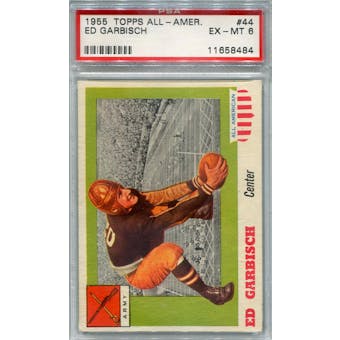 1955 Topps All-American #44 Ed Garbisch RC PSA 6 *8484 (Reed Buy)