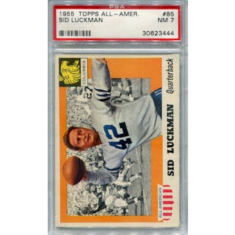 1955 Topps All-American #85 Sid Luckman PSA 7 *3444 (Reed Buy)