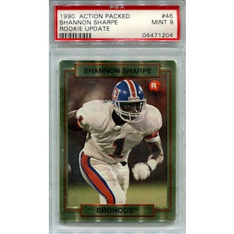 1990 Action Packed Rookie Update #346 Shannon Sharpe RC PSA 9 *1204 (Reed Buy)