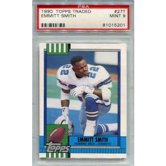 1990 Topps Traded #27T Emmitt Smith RC PSA 9 *5201 (Reed Buy)