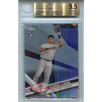 2017 Topps Chrome Refractor #169A Aaron Judge Catching BGS 9.5 *4476 (Reed Buy)