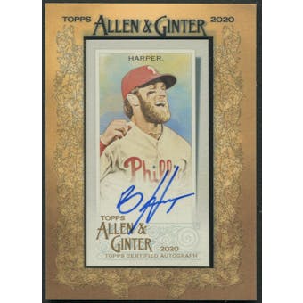 2020 Topps Allen and Ginter #MABH Bryce Harper Framed Mini Auto