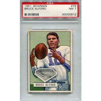 1951 Bowman #79 Bruce Alford RC PSA 7 *0912 (Reed Buy)