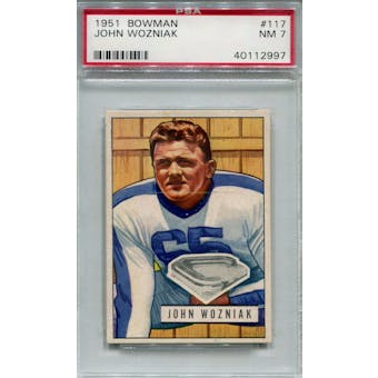 1951 Bowman #117 John Wozniak RC PSA 7 *2997 (Reed Buy)