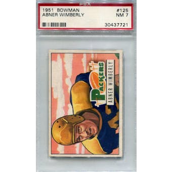 1951 Bowman #125 Abner Wimberly RC PSA 7 *7721 (Reed Buy)