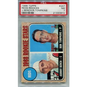 1968 Topps #247 Johnny Bench RC PSA 7 *0872 (Reed Buy)